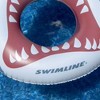 Swimline 90204 38-Inch Inflatable Open Shark Mouth Swimming Pool or Lake Floating Water Inner Tube 1 Person Raft Lounger, Multicolor - image 4 of 4