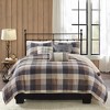 Sapphtopaz Bedding Comforter Set Quilt Set Cabin Farmhouse Style Classic Plaid Pattern Herringbone Quilt Set 6 Piece - 2 of 4