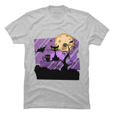 Men's Design By Humans Night Halloween moon By ChadiElHanchi T-Shirt