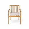Christopher Knight Home Sierra Rustic Acacia Wood Patio Dining Chair with Cushions (Set of 2) - 4 of 4