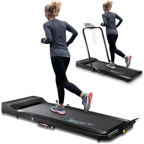 Serenelife Walkpad Motorized Folding Treadmill - 1.5 Hp Power, 7.5 Mph ...