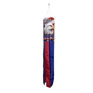 Briarwood Lane Everday God Bless America Eagle Windsock Wind Twister 40x6 For Everday Wind Spinner - 1 of 2