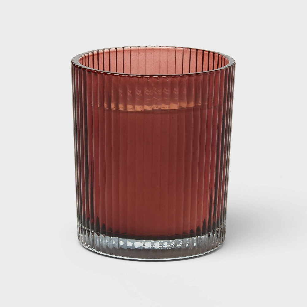 Mini Ribbed Glass Warm Cider and Cinnamon Fall Candle - Threshold™