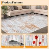 Modern Abstract Line Rug, Washable Non-Slip Low Pile Carpet, No-Shedding Stain-Resistant for Living Room, Bedroom, Dorm, Office - 4 of 4
