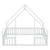 YOOCOZZ Full Size Wood House-Shaped Floor Bed with Safety Guardrails - 3 of 4