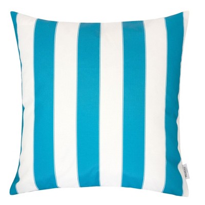 TopComfy Support Pillow Horizon Stripe Weather Resistant Soft Fabric for Patio and Indoor, Blue, 17"*17"*10"