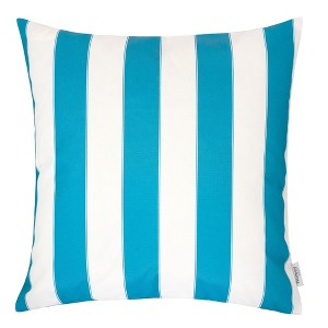 TopComfy Support Pillow Horizon Stripe Weather Resistant Soft Fabric for Patio and Indoor, Blue, 17"*17"*10" - 1 of 4