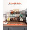 VEVOR 2 Tier Coffee Bar Organizer for Countertop, Multifunctional Mug Holder and Coffee Station, 12 Movable Hooks and 2 Shelves, Matte Black - 4 of 4