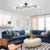 DORESshop 6-Light Flush Mount Ceiling Light, Black & Gold Metal Mesh Design, E26 Base, Industrial Modern Fixture, Bulbs Not Included - 3 of 4