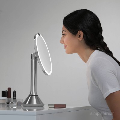 Rose Gold 5x Magnifying LED Sensor Makeup Mirror 8"