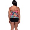 Trimshaper Women's Ronnie Two Tier Ruffle Tankini Swimsuit Top - 3 of 3