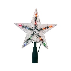 Kurt Adler UL 10-Light Crystal Multicolor Treetop Star, 7" - 1 of 4