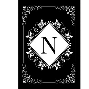 Briarwood Lane Double Sided House Flag 40x28 For Outdoor Black and White Monogram N House Flag - 1 of 4