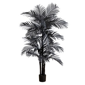 Nearly Natural 6-ft Artificial Halloween Black Golden Cane Tree - 1 of 1