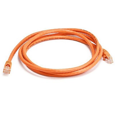 Monoprice Cat6 Ethernet Patch Cable - 5 Feet - Orange | Network Internet Cord - RJ45, Stranded, 550Mhz, UTP, Pure Bare Copper Wire, 24AWG