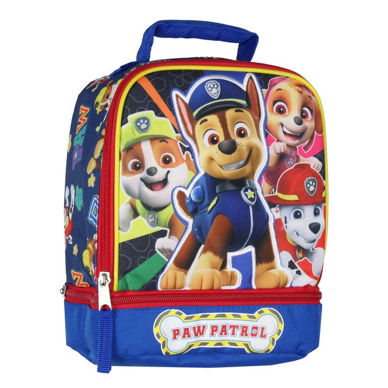 Paw Patrol Lunch Box Insulated Dual Compartment Kids Lunch Bag Tote Multicoloured, 1 of 8