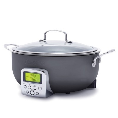 GreenPan 6qt Elite Nonstick Essential Slow Cooker & Smart Skillet Ceramic
