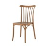 HomeRoots Set of Four Tan Heavy Duty Plastic Slat Back Dining Side Chairs - 4 of 4