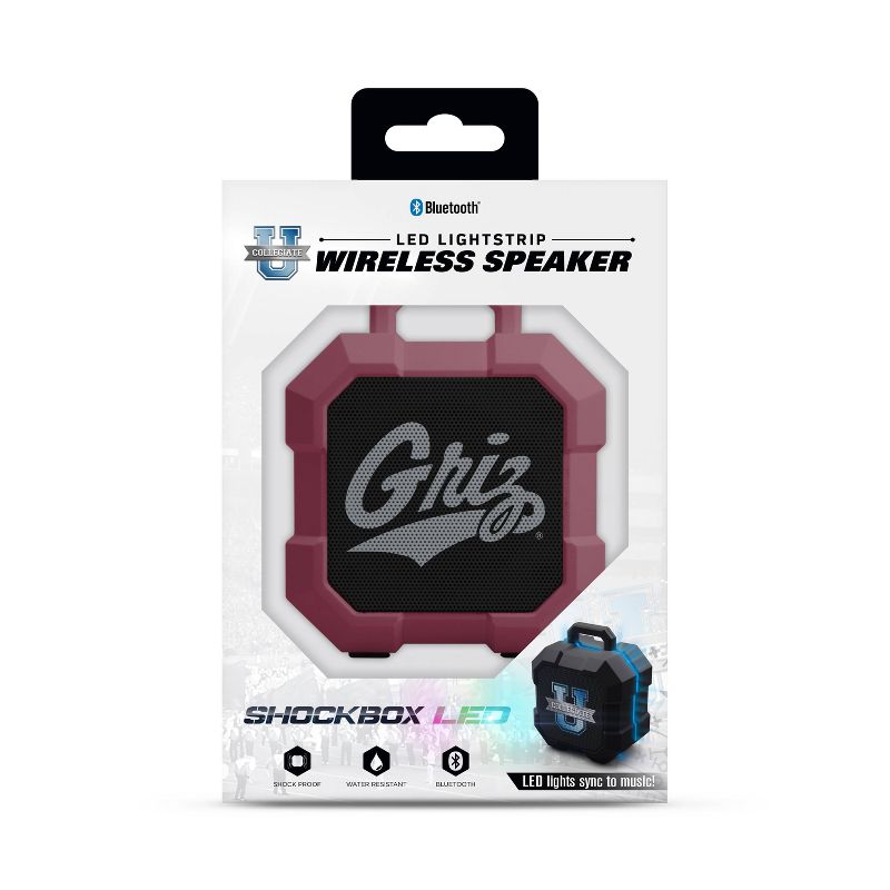 NCAA Montana Grizzlies LED ShockBox Bluetooth Speaker, 3 of 5