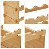 Wine Rack Stackable Bamboo Free Standing Wine Racks, Bottles Storage Display Shelf - 4 of 4