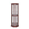 Coaster Appledale Traditional 6 Shelf Corner Curio Cabinet with Glass Doors Medium Brown - 3 of 4