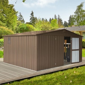 CAVINAS Storage Shed with Lockable Door Weatherproof Galvanized Steel Garden Shed for Backyard, Lawn - 1 of 4