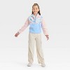 Girls' Bluey Faux Shearling Pullover Sweatshirt - Coral Pink/Light Blue/Ivory - 3 of 3