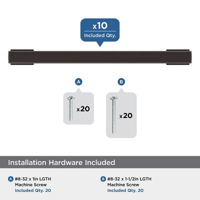 Oil Rubbed Bronze Modern Cabinet Pull Bar with Mounting Hardware