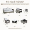 XIZZI Patio Furniture Sets Designed for Outdoor Relaxation, Comfy 3.5-Inch Cushions & 360° Swivel Action for Extra Comfort, 9 Pcs/Set, Gray - 3 of 4