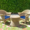 Aoodor Outdoor Chair Cushion W18''xD19'' Soft and Fade-resistant Polyester, Two Sets of  Ties for High Adaptability, Set of 2 - 2 of 4