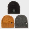 Canada Weather Gear Boys 3-Pack Beanie - Winter Knit Hat Set - Warm, Stylish & Comfortable Kids Beanies for Cold Weather - 2 of 4
