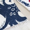 ChicFurnit Bed Pillows Blue Octopus Home Pillow Velvet Decor Pillow with Hidden Zipper Cotton Pillows for Living Room Decoration, Blue, 20"*1"*20" - 3 of 4