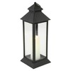 Northlight 15" LED Battery Operated Black Lantern with Flameless Candle - 2 of 4