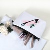 Unique Bargains Large Capacity Zipper Personalized Small Makeup Bag White - 3 of 4