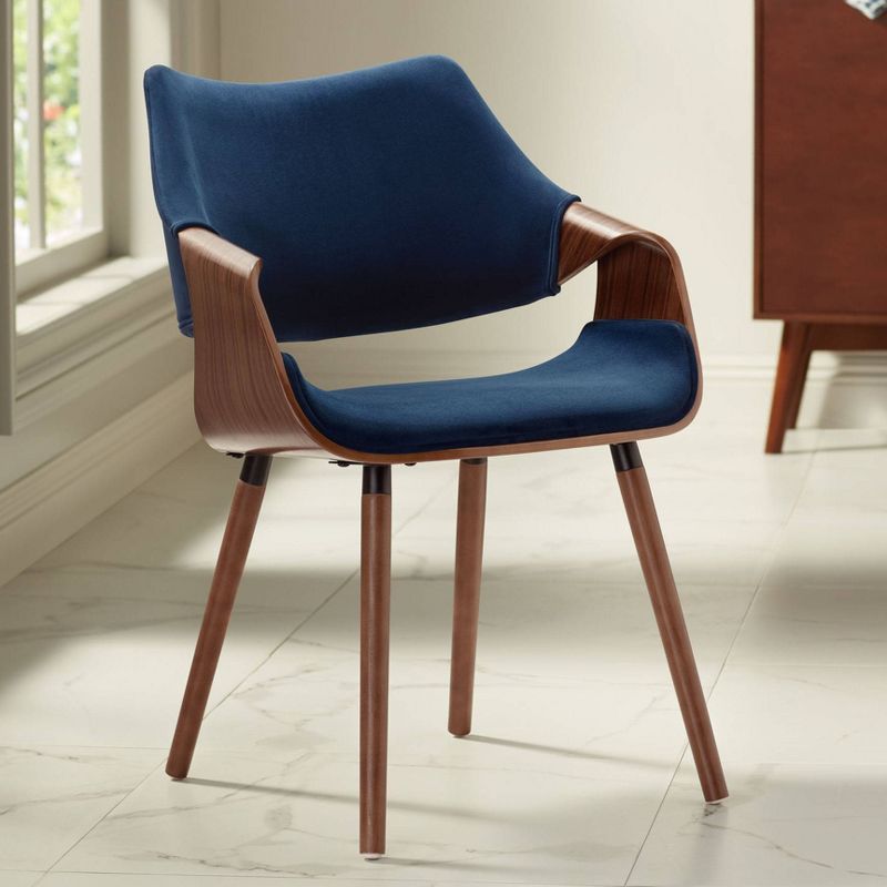 Studio 55D Westin Blue Fabric and Beech Wood Dining Chair, 2 of 10