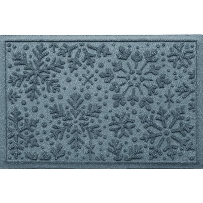 Bungalow Flooring 1'8"x2'6" WaterHog Snowflake Doormat: Winter Holiday Floor Mat, Indoor/Outdoor, Skid-Resistant