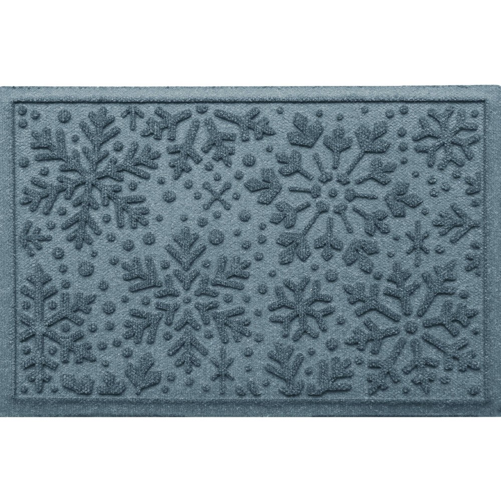 Photos - Doormat WaterHog 1'8"x2'6" Snowflake Door Mat Bluestone
