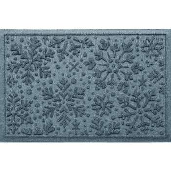 1'8"x2'6" Aqua Shield Snowflake Door Mat Bluestone - Bungalow Flooring
