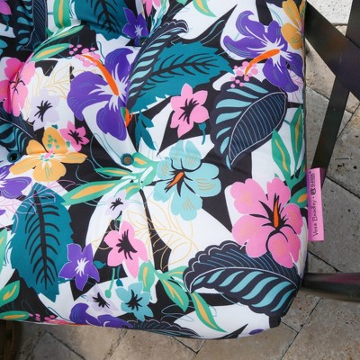 Star Foliage Multicolor Water-Resistant Patio Chair Cushions, 19" x 19" x 5" (2-Pack)