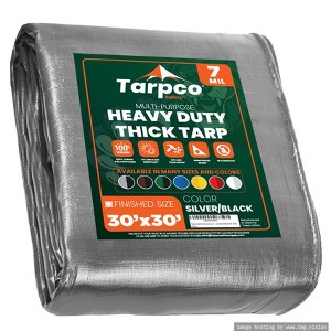 Tarpco Safety Heavy Duty 7 Mil Tarp Cover, UV Resistant, Rip Proof for Roof, Camping, Patio, Pool, Boat - 1 of 4