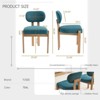 NicBex  Set of 2 Modern Wooden Dining Chairs,Upholstered Farmhouse Dinner Chair with Ergonomic Backrest for Kitchen,Living Room - 3 of 4