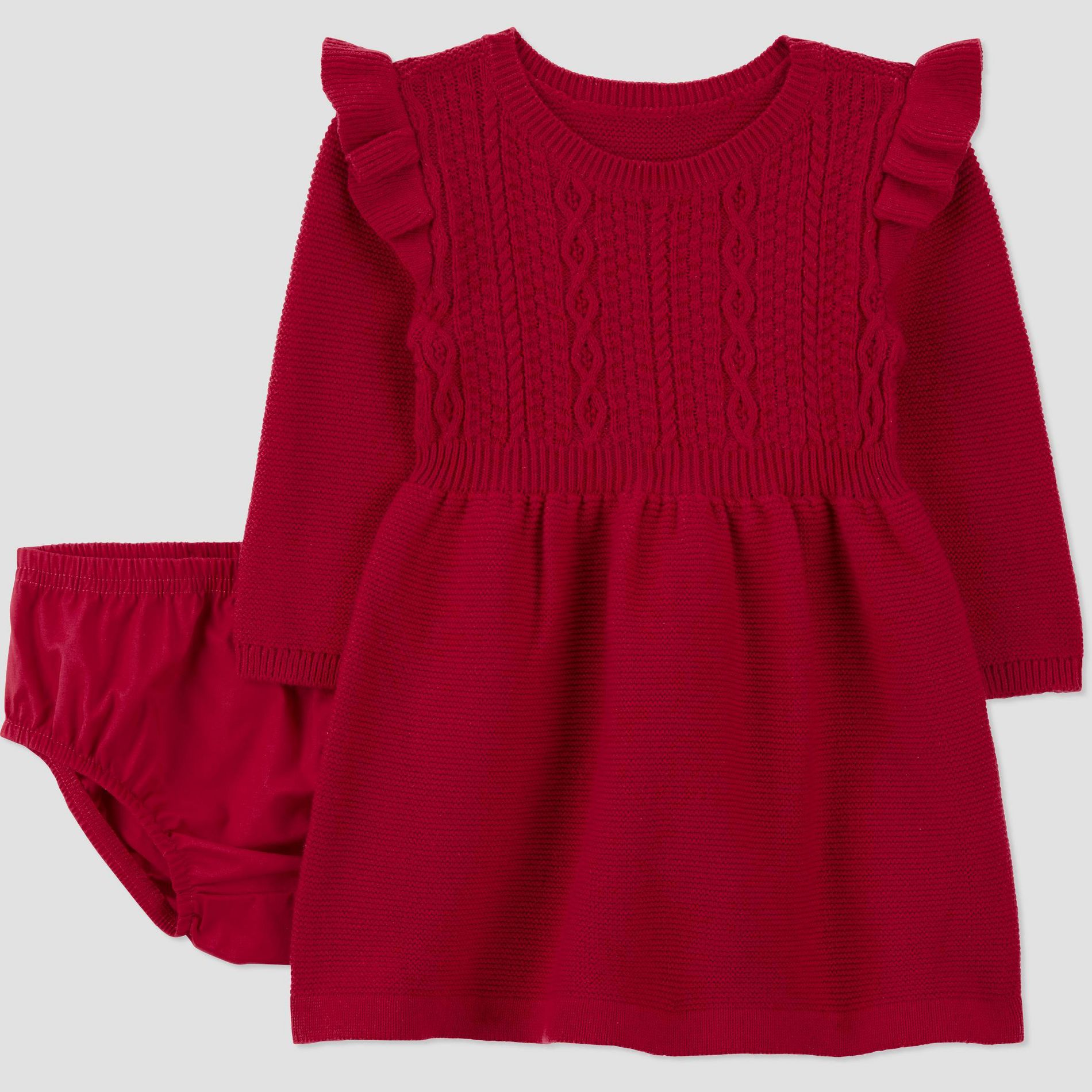 Carter's Just One You® Baby Girls' 2pc Holiday Sweater Dress - Red