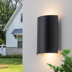 LLHZSY 8 3/5" Up Down Modern Outdoor Wall Light Black LED Outdoor Wall Sconce - 1 of 4