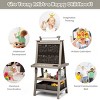 Safstar 3 in 1 Double-Sided Storage Art Easel w/ Paint Cups for Kids Writing Earl Grey - 3 of 4