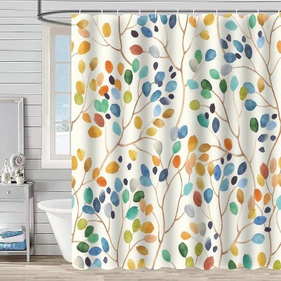LunaLulinlk Floral Shower Curtain for Bathroom