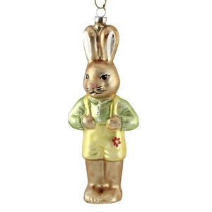 6.75 In Spring Dressed Boy Bunny Easter Rabbit Sunday Best Tree Ornaments - 1 of 3