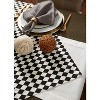 Design Imports  Printed Tablecloth, Black And Cream, 40X40" - 3 of 4