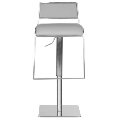 Natania Adjustable Barstool - Gray - Safavieh