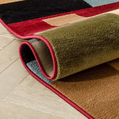 Imperial Mosaic Multicolor Geometric Oval Synthetic Rug