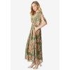 Roaman's Women's Plus Size Striped Lurex Maxi Dress - 4 of 4